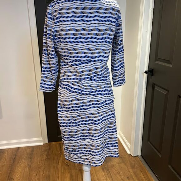 J MCLAUGHLIN Sz M Body-con 3/4 Sleeve Beautiful Colorway Knee Length Pullover - Picture 4 of 7